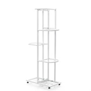 Подставка напольная для цветов на 6 горшков белая металл высота 98см 401-032W - фото 74870