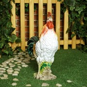 Фигура садовая Петух на камне высота 50см полистоун F07781 - фото 74888