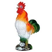 Фигура садовая Петух на камне высота 50см полистоун F07781 - фото 74890