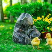 Декоративный камень для маскировки садовых коммуникаций Скала тёмная U09184 - фото 74909