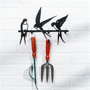 Вешалка настенная Ласточки металлическая 33см 701-050B - фото 74922