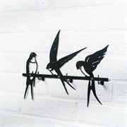 Вешалка настенная Ласточки металлическая 33см 701-050B - фото 74923