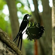 Декор настенный Ласточки в гнезде 21см металл чёрный 700-016B - фото 74926