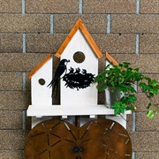 Декор настенный Ласточки в гнезде 21см металл чёрный 700-016B - фото 74927