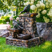 Фонтан садовый с утками стеклопластик высота 80см U08170 - фото 74932