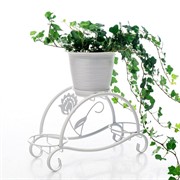 Подставка под цветы на 3 кашпо металл белая 41-010W - фото 74946