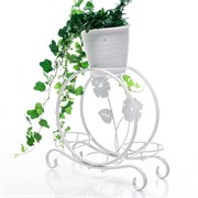 Подставка для цветов на подоконник на 4 кашпо металл белая 41-004W - фото 74951