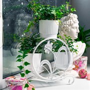 Подставка на подоконник на 4 цветка белая металлическая 41-018W - фото 74955