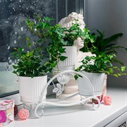 Подставка на подоконник для цветов 3 кашпо металл белая 41-014W - фото 74963