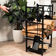 Дровница металлическая разборная чёрная 103-208 - фото 75013