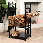 Дровница металлическая разборная чёрная 103-208 - фото 75014