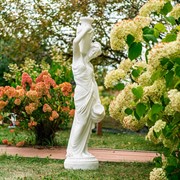Скульптура парковая Девушка с кувшинами белая матовая высота 130см F03092-WM - фото 75307