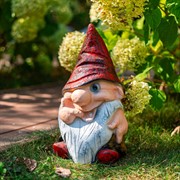 Фигура декоративная Гном садовый простачок полистоун высота 40см F08468 - фото 75308