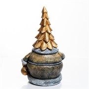 Фигура новогодняя Дед Мороз большой бело-золотой высота 100см U09380-G - фото 75332