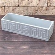 Горшок Лабиринт 36х12х9см кактусник серый 2,1л - фото 75339