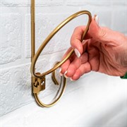 Подставка настенная Зонт на 1 цветок 12см золото металл 15-811G - фото 75344