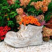 Кашпо декоративное Башмачок для растений полистоун F04033 - фото 75356