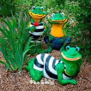 Фигура садовая Лягушка в тельняшке длина 73см F08620 - фото 75364