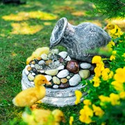 Фонтан садовый с кувшином высота 50см накладной на ёмкость U09206 - фото 75366