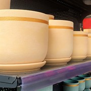 Горшок Замша 2,9л золото бежевый бук №3 - фото 75379