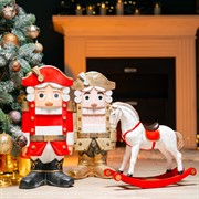 Фигура декоративная Лошадка-качалка новогодняя 34см U09279-Red - фото 75400