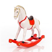 Фигура декоративная Лошадка-качалка новогодняя 34см U09279-Red - фото 75402