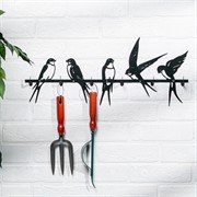 Вешалка настенная Ласточки металлическая длина 58см 701-051B - фото 75412