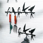 Вешалка настенная Ласточки металлическая длина 58см 701-051B - фото 75413