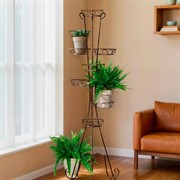 Цветочница напольная на 7 цветов Классика кованая высота 160см 18-107 - фото 75727