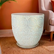 Горшок АСТРА 26л бутон бело-жемчужный 37см - фото 75916