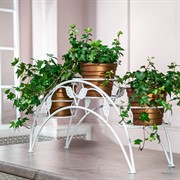 Подставка на подоконник на 3 цветка металл 14-903 - фото 75940