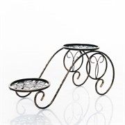 Подставка напольная на 2 растения металл 401-035BG - фото 75981