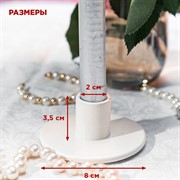 Подсвечник для свечи круг гипс - фото 76323