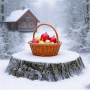 Крышка люка Пень средний полистоун U07698 - фото 76337