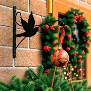 Кронштейн настенный Голубь для цветочного горшка длина 30см металл 201-006B - фото 76339