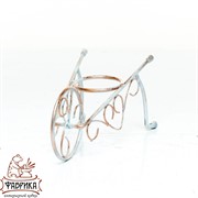 Подставка Тачка на 1 цветок металлическая диаметр 10см 95-039 - фото 7667