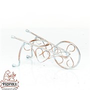 Подставка Тачка на 1 цветок металлическая диаметр 10см 95-039 - фото 7668