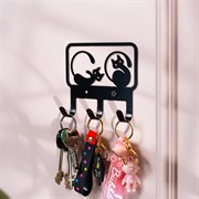 Крючок для одежды настенный Кисы металл чёрный 702-052B - фото 78202