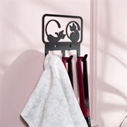 Крючок для одежды настенный Кисы металл чёрный 702-052B - фото 78203