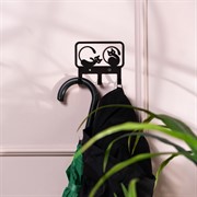 Крючок для одежды настенный Кисы металл чёрный 702-052B - фото 78204