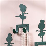 Крючок двойной настенный металлический Балерина арабеск 702-002Gr - фото 78723