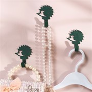 Крючок настенный для детских вещей Ёжик металлический 702-006Gr - фото 78724