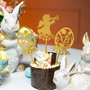 Штекер пасхальный ХВ металл золотой 750-007G - фото 80429