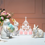 Подставка для яиц на Пасху металлическая белая 750-016W - фото 80441