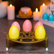 Подставка для яиц ХВ пасхальная металлическая золотая 750-020G - фото 80449