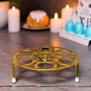 Подставка для яиц ХВ пасхальная металлическая золотая 750-020G - фото 80450