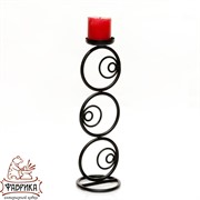 Подсвечник настольный кованый под одну свечу черный 607-15-B - фото 8234