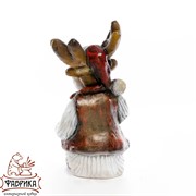 Фигура Лось наряженный маленький полистоун F08426 - фото 8318