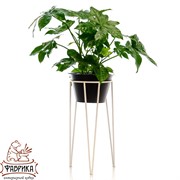 Подставка для цветов металлическая напольная Лофт высота 46см 66-408 - фото 9172