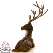 Фигура Олень с рогами лежит для сада и интерьера U08936 - фото 9402